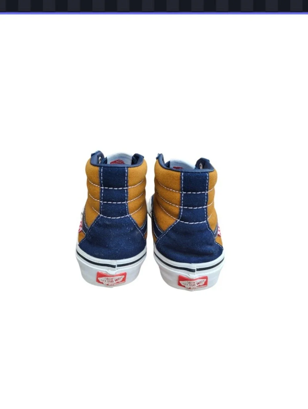 Vans Hi Skate Reynolds Dane Blue Brown Athletic Tennis Shoe Sneaker Men 7.5 Wall